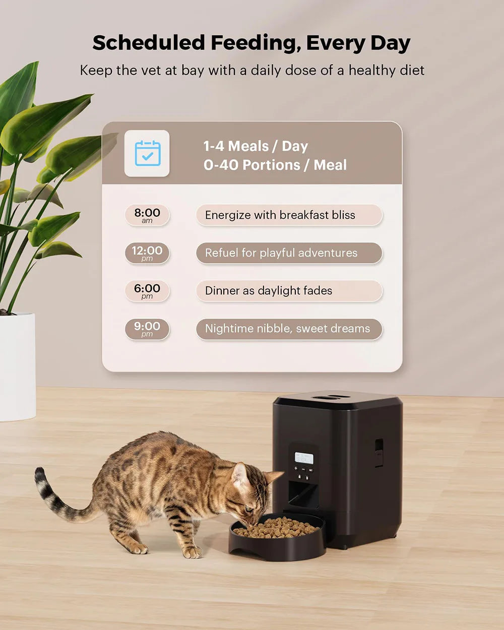 Smart Automatic Pet Feeder with Timed Dispensing