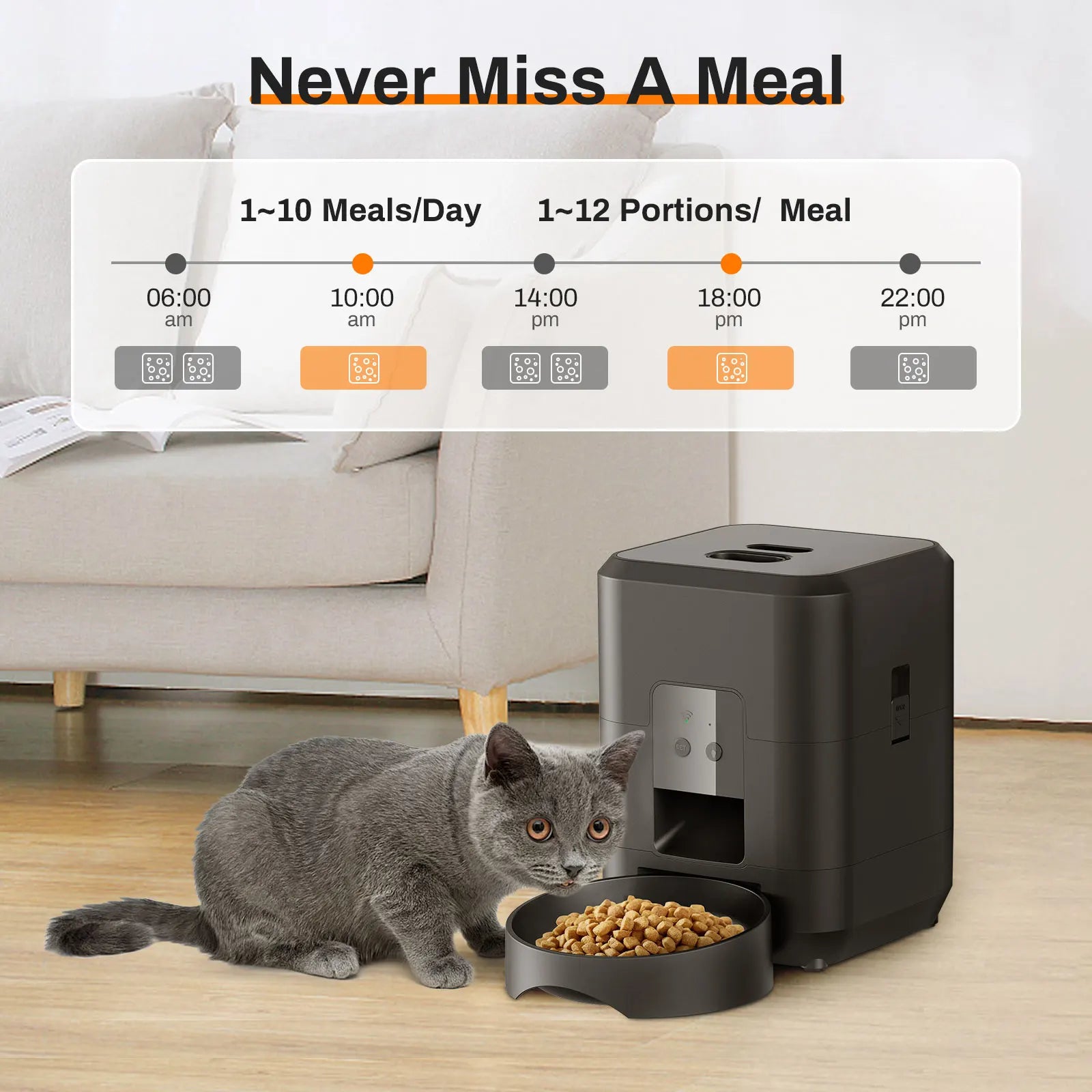 Smart Automatic Pet Feeder with Timed Dispensing