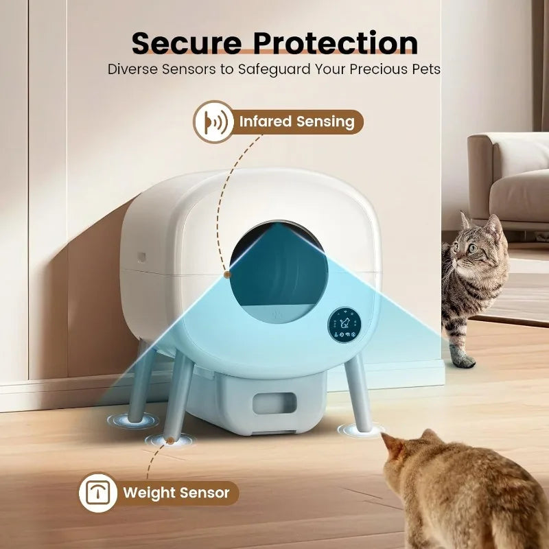 Smart Automatic Litter Box for Cats | XL Size, App-Controlled, & Odor Elimination