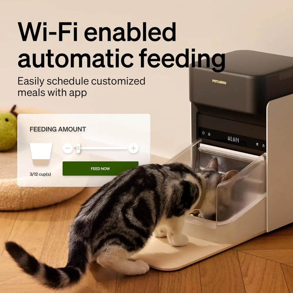 Smart Cat Feeder with WiFi 3L Capacity, App Control
