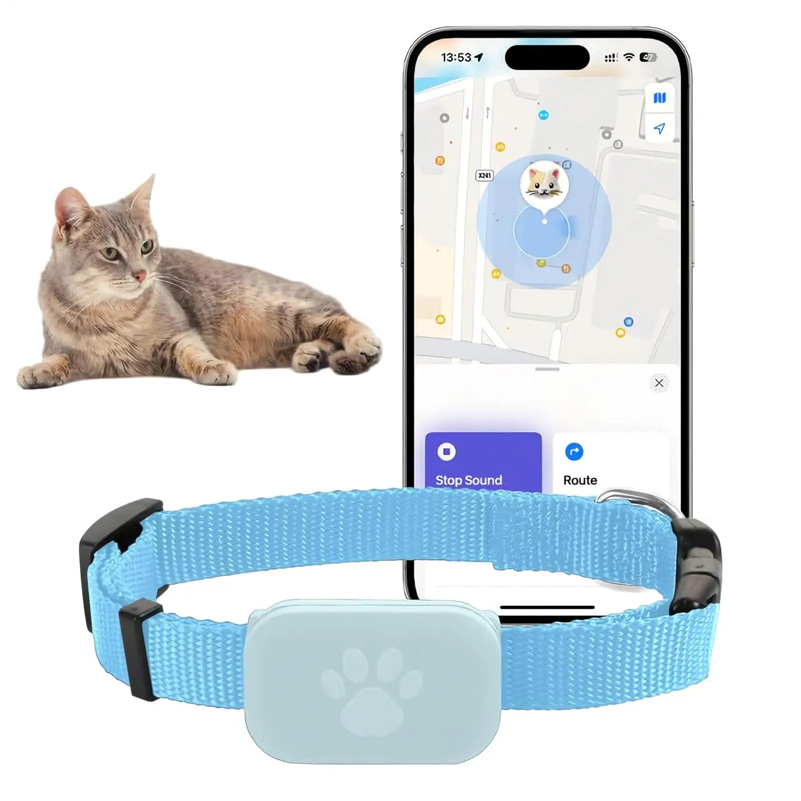 Smart Tracker Cat Collar