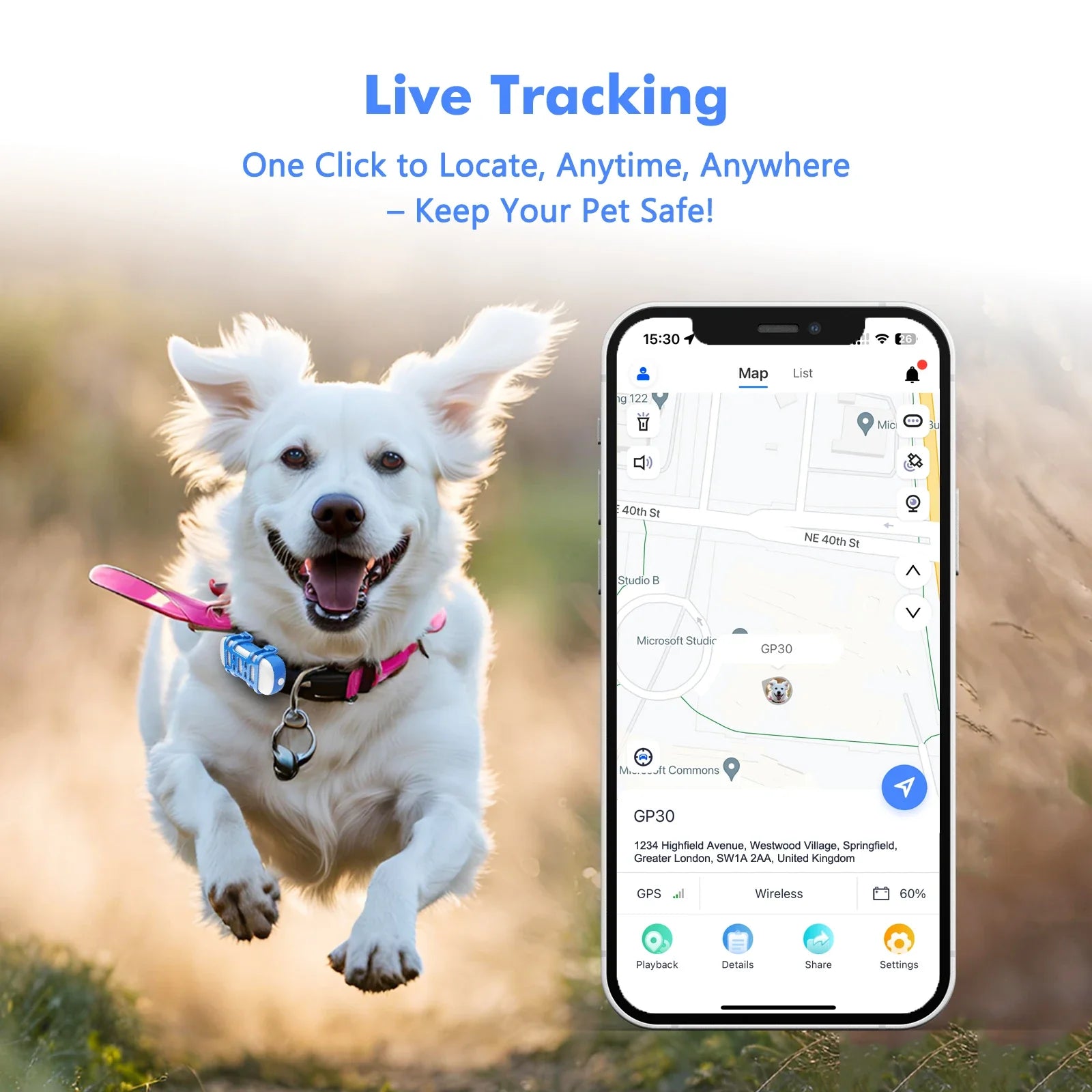 Smart Pet Tracker with App