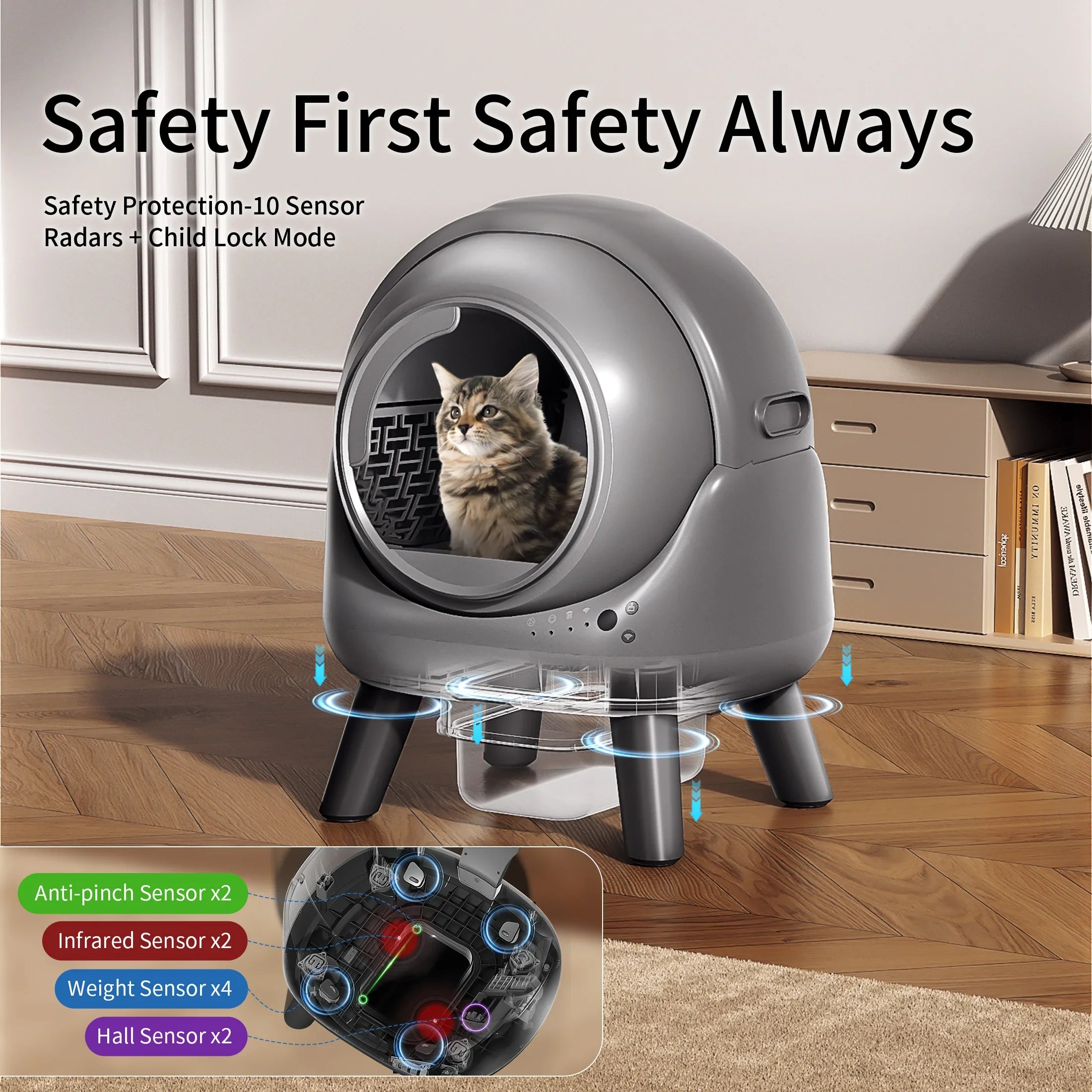 Automatic Cat Litter Box - Self-Cleaning Smart Litter Box with Odor Control