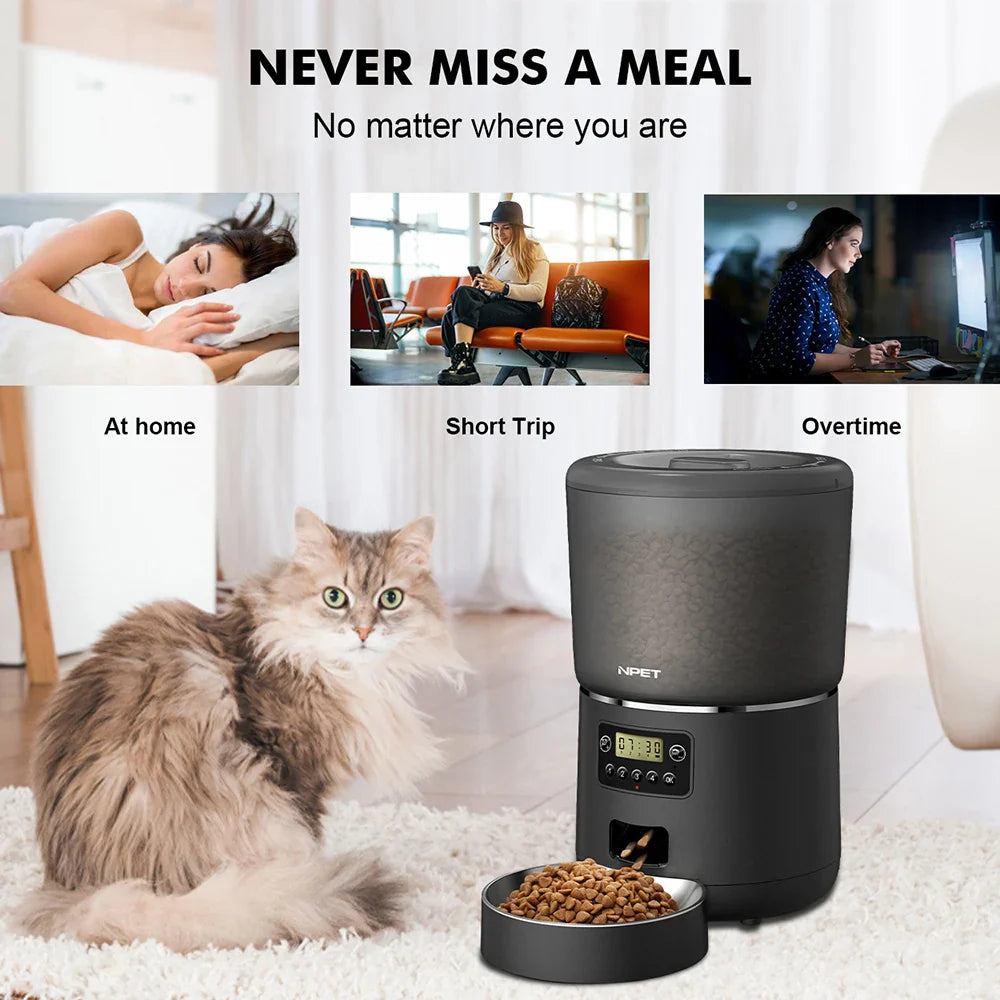 Smart Pet Meal Dispenser | Automatic 4L Pet Feeder